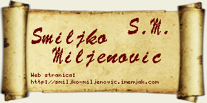 Smiljko Miljenović vizit kartica